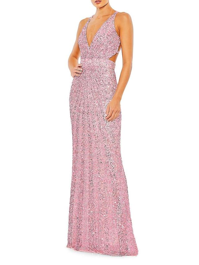 Womens Ieena Strappy Beaded Column Gown Product Image