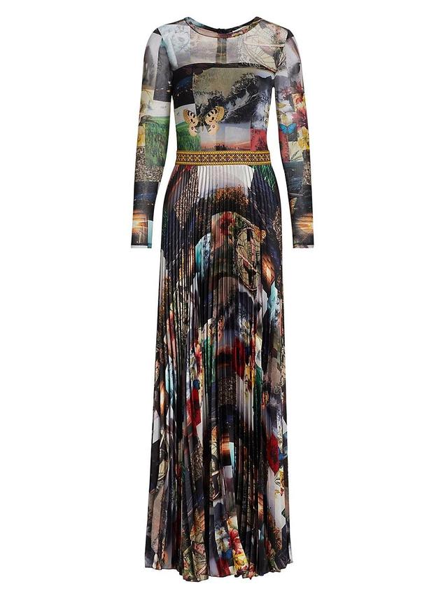 Womens Ivey Sunburst Pleated Maxi Dress Product Image