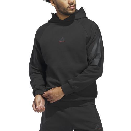 adidas Mens adidas Basketball Spacer Hoodie - Mens Medium Grey Heather Product Image