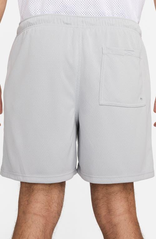 NIKE Club Flow Mesh Athletic Shorts In Light Smoke Grey/white Product Image