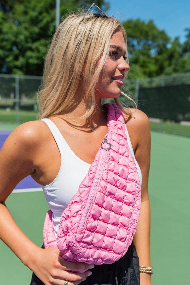 Got To Go Pink Quilted Sling Bag Product Image