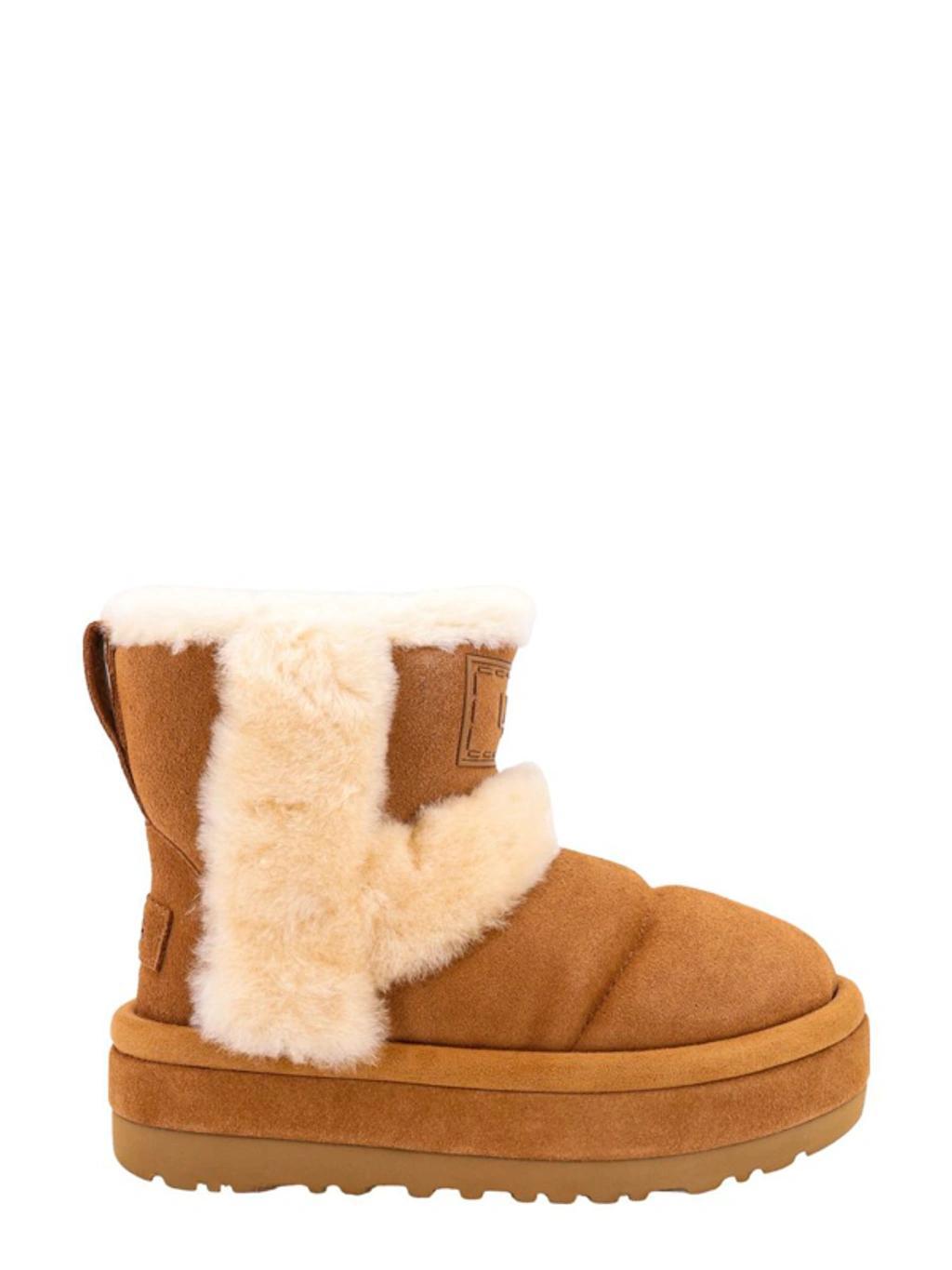 Chillapeak Suede Shearling Classic Boots In Beige Product Image