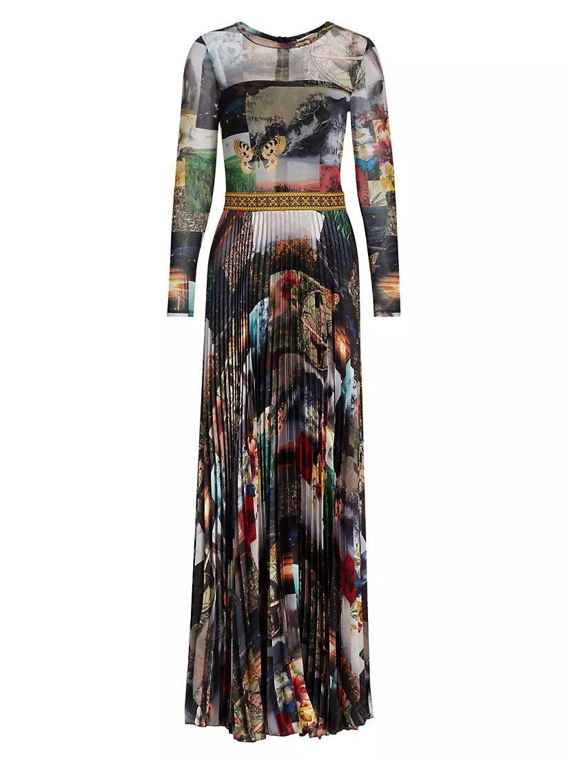 Ivey Sunburst Pleated Maxi Dress Product Image