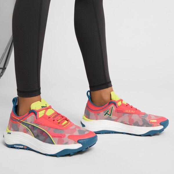 PUMA SEASONS Voyage NITROâ¢ 3 Women's Running Shoes in Active Red/Ocean Tropic/Lime Pow Product Image