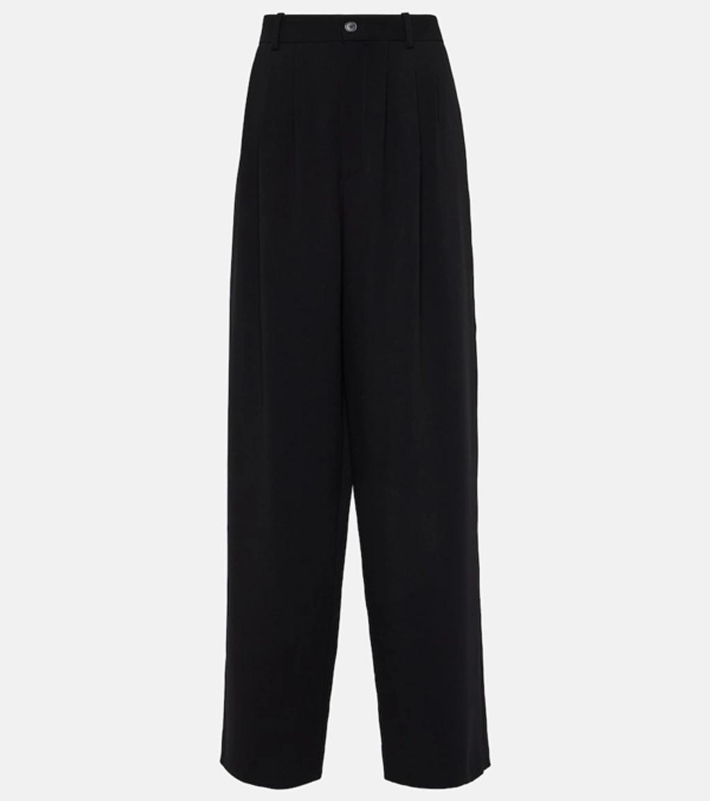 THE ROW Rufus Wool Wide-leg Pants In Black Product Image