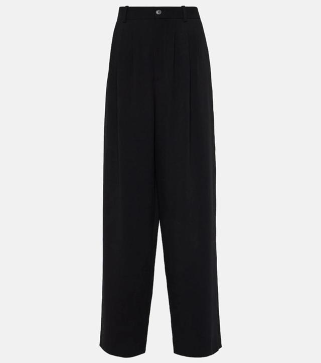 Rufus Wool Wide-leg Pants In Black Product Image