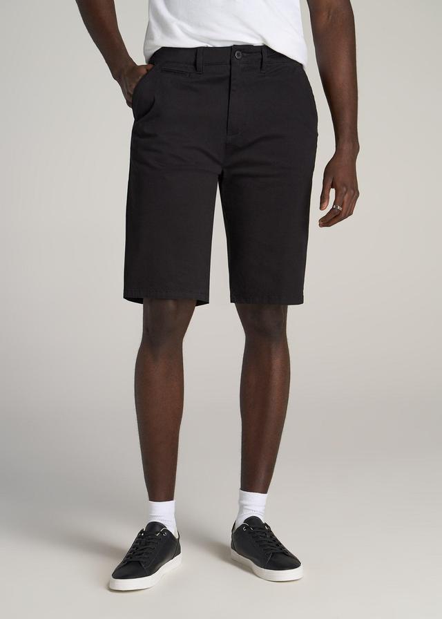 Chino Shorts for Tall Men in Black Male Product Image