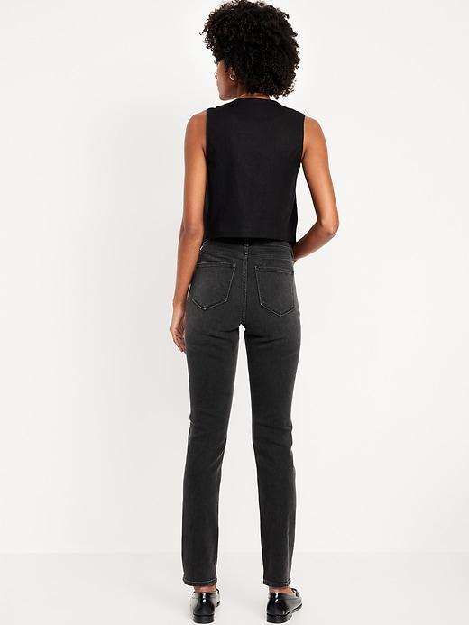 High-Waisted Wow Straight Jeans Product Image