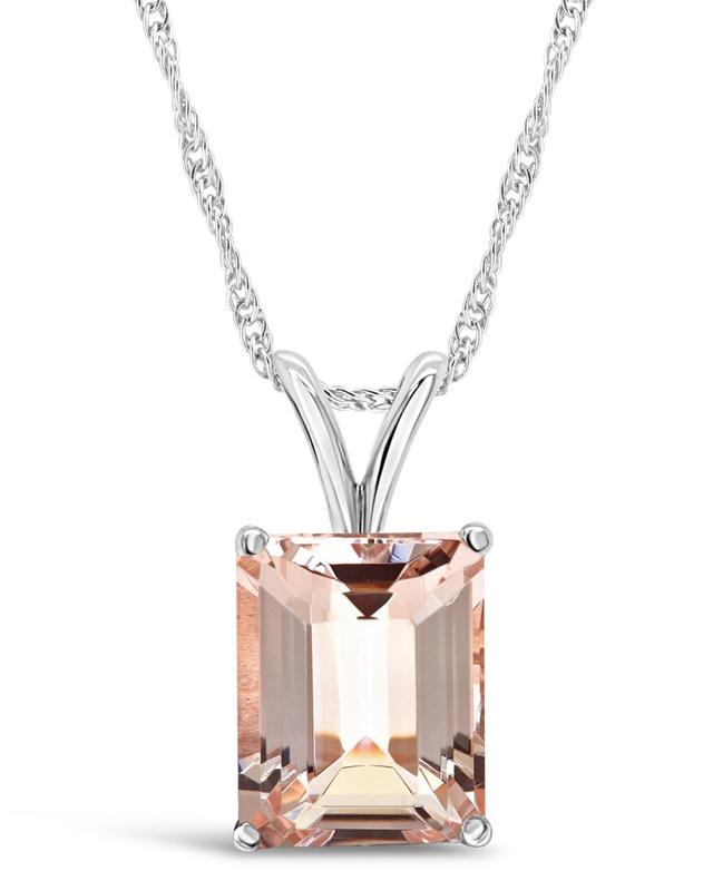 Macys Morganite (3 ct. t.w.) Pendant Necklace in 14K Rose Gold Product Image