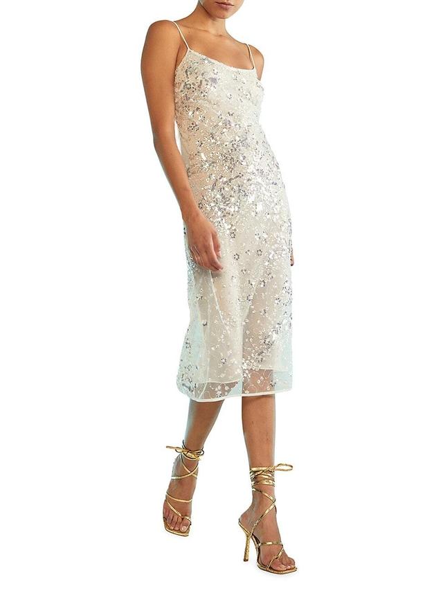 Womens Lace Sequin Bias Dress Product Image