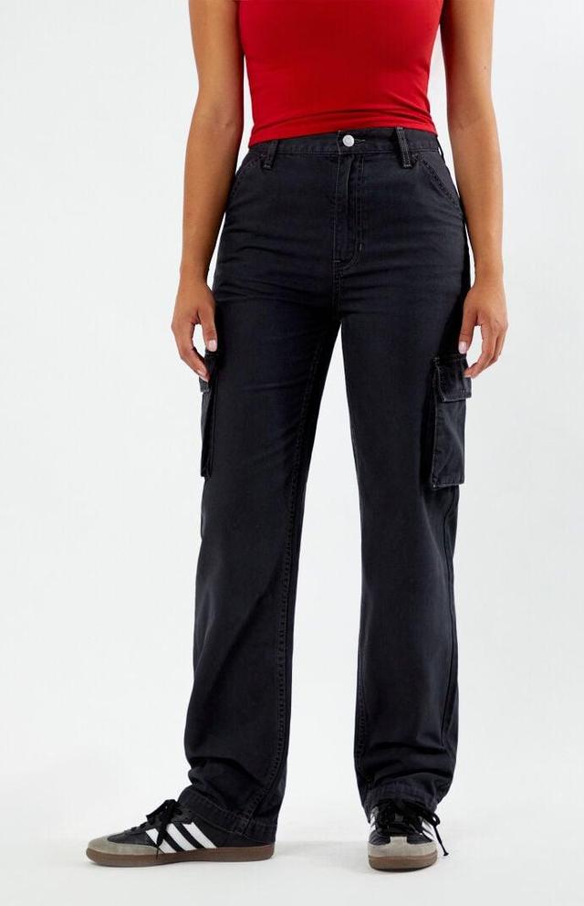 Womens Cargo Dad Jeans - Product Image