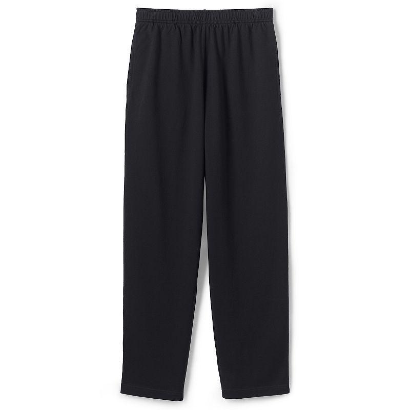 Mens Lands End Jersey Knit Pants Black Product Image