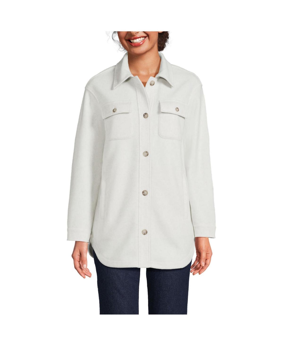 Lands End Womens Luxe Fleece Shirt Jacket Product Image