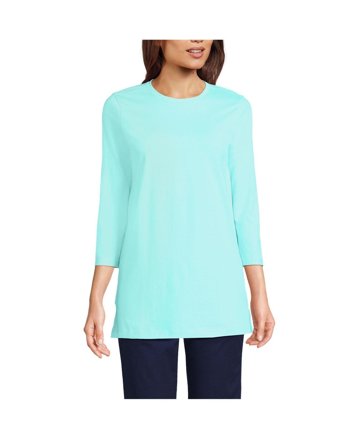 Lands End Womens Supima Crew Neck Tunic Product Image