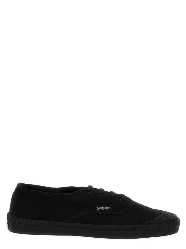 Canvas Low-top Sneakers In Black Product Image