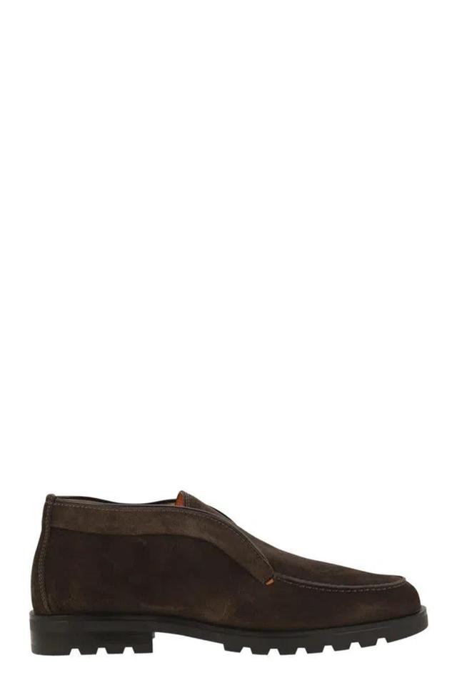 SANTONI Suede Boots In Brown Product Image