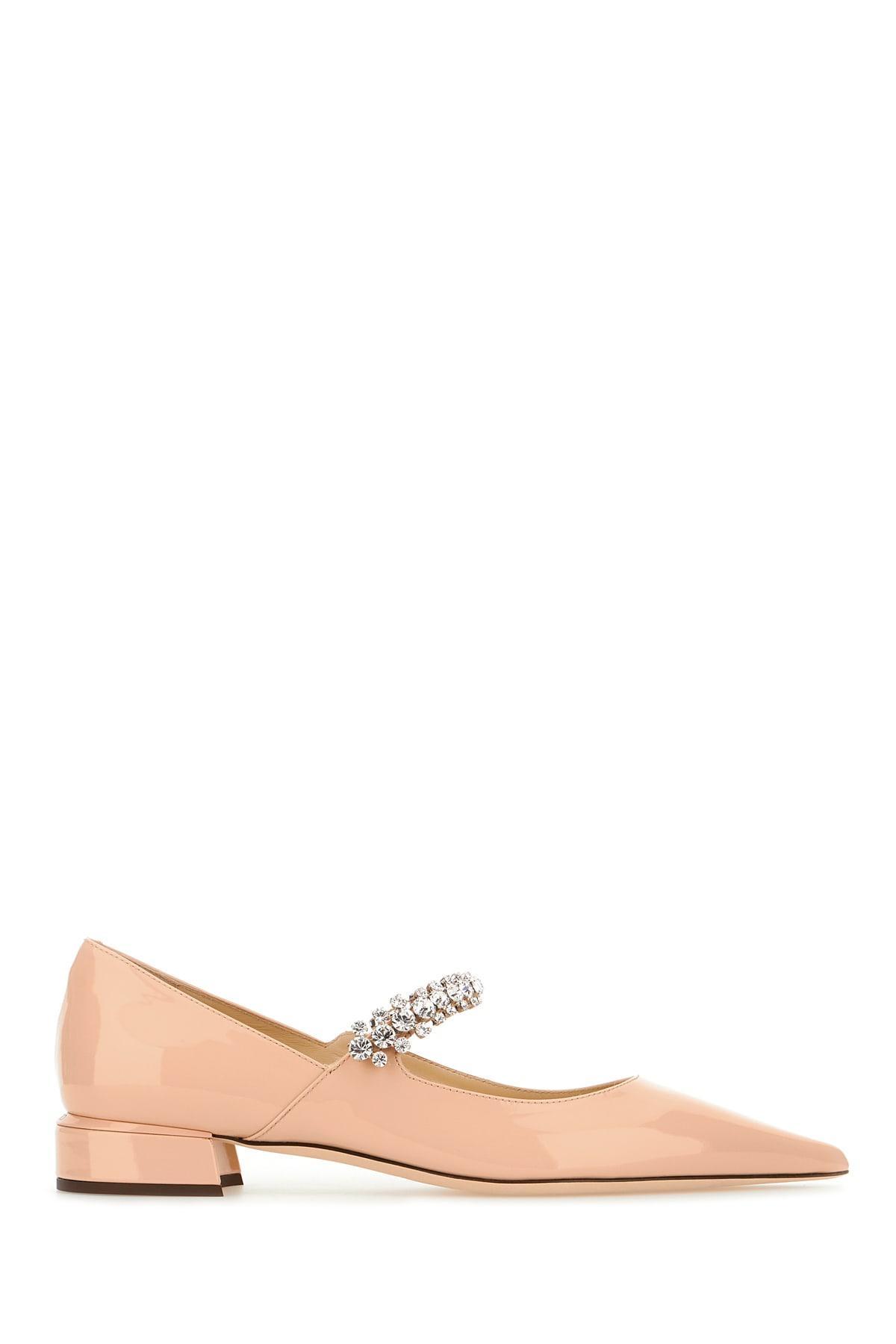 JIMMY CHOO Skin Pink Leather Bing Pump Ballerinas Product Image