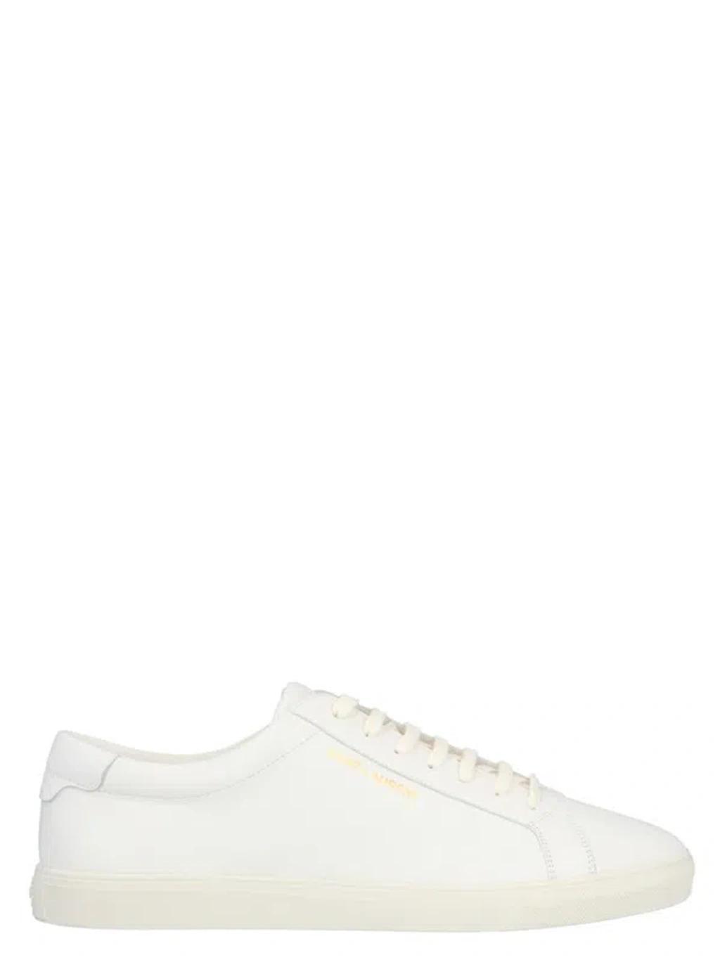 White Leather Andy Sneakers Product Image