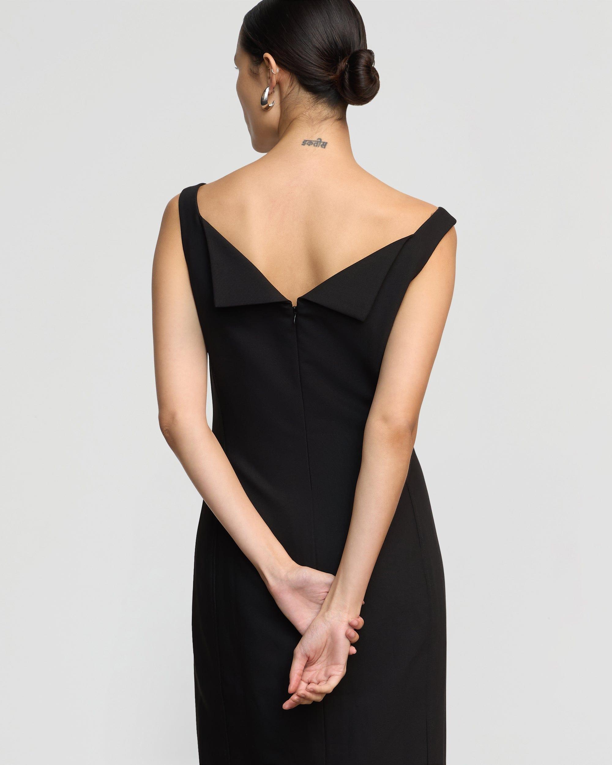 Thanya Wide-Neck Split-Back Dress Product Image