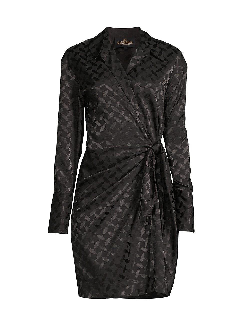 Womens Ivy Jacquard Wrap Dress Product Image