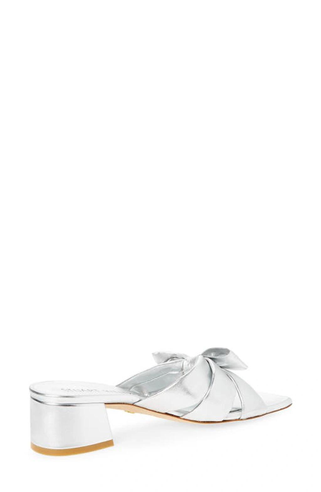 STUART WEITZMAN Sofia Bow Sandal In Silver Product Image