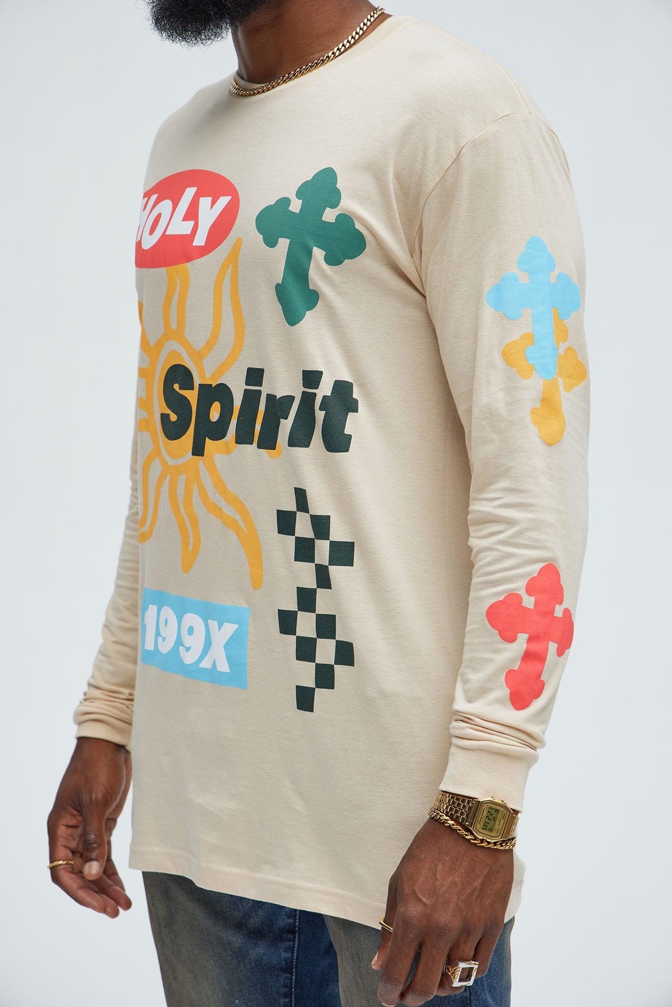 Holy Spirit Sun Long Sleeve Tee - Khaki Product Image