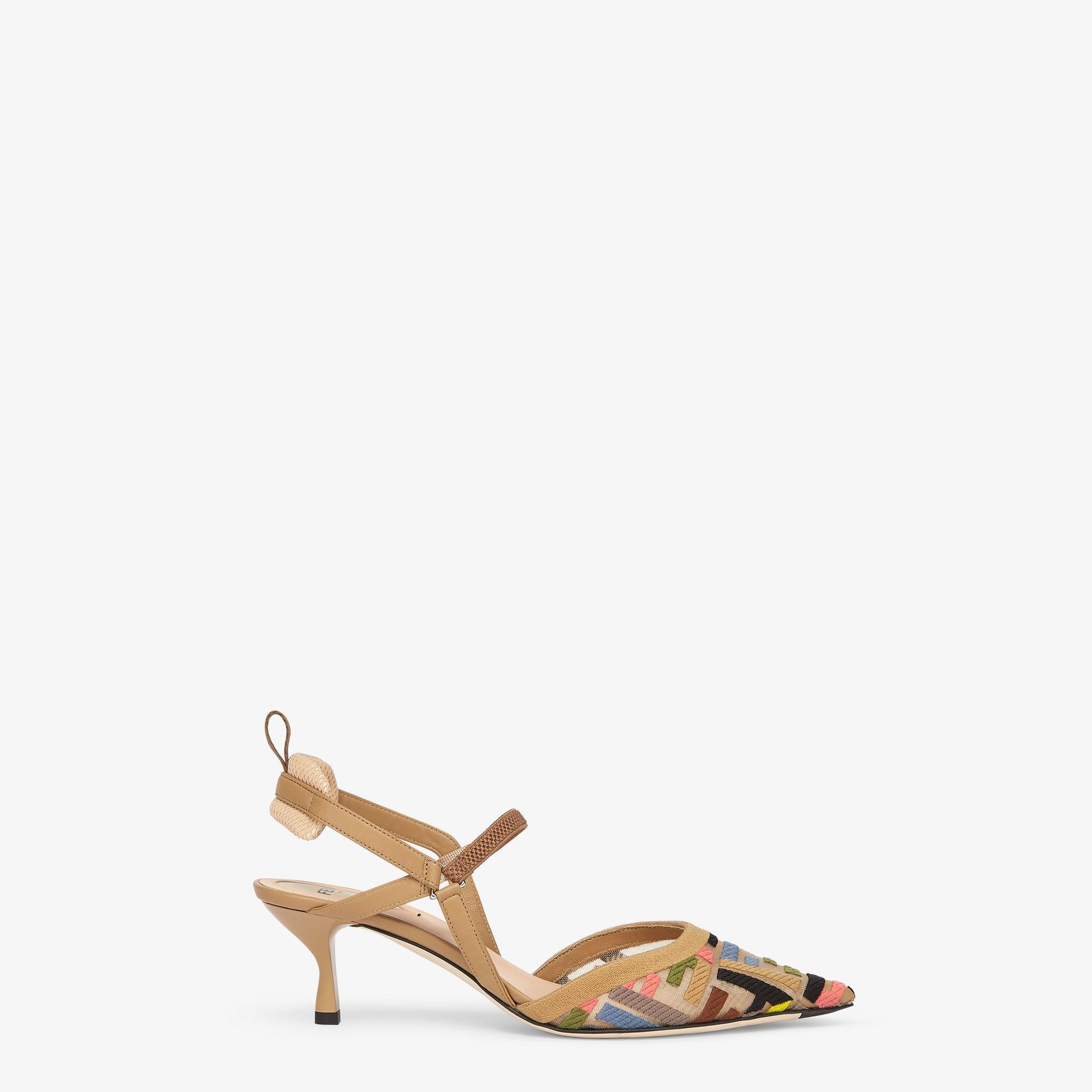 Colibrì LiteMulticolor mesh medium-heeled slingbacks Product Image