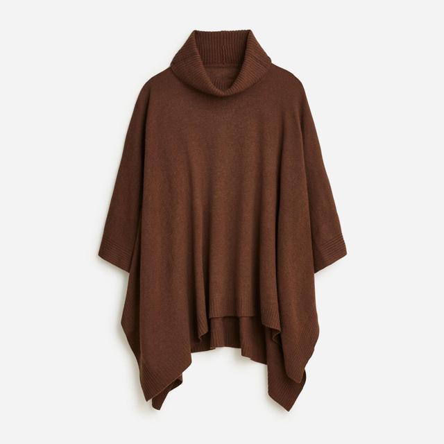 Wool-cashmere blend turtleneck poncho Product Image