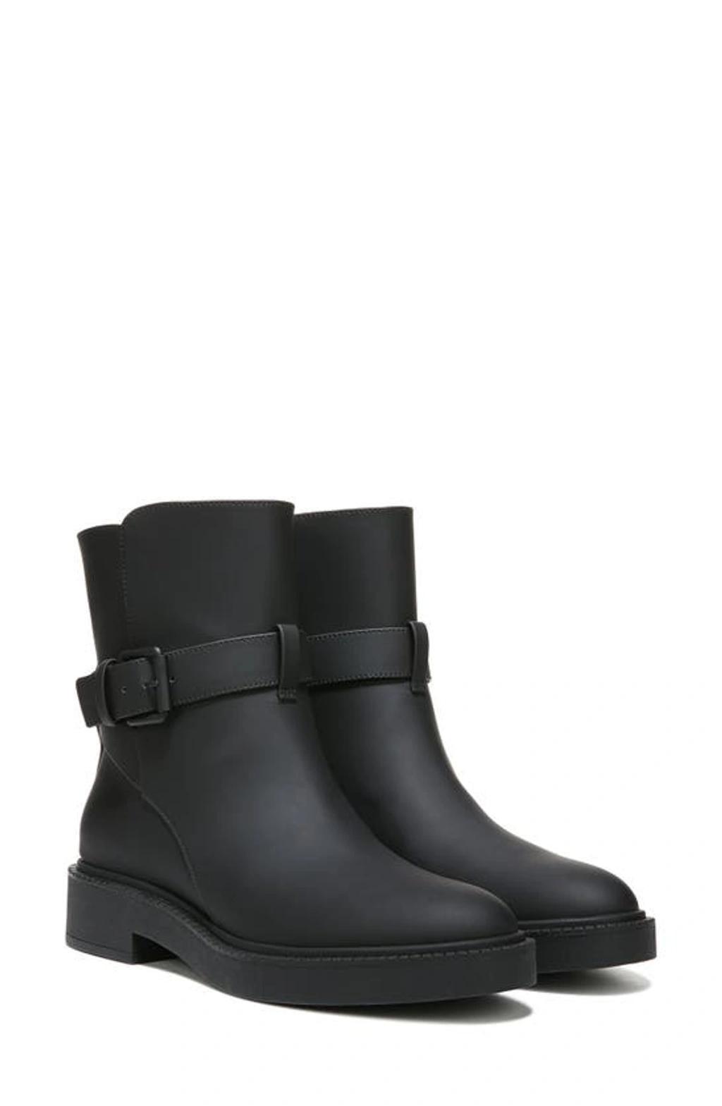 VINCE Kaelyn Water-resistant Leather Buckle Boots In Nocolor Product Image