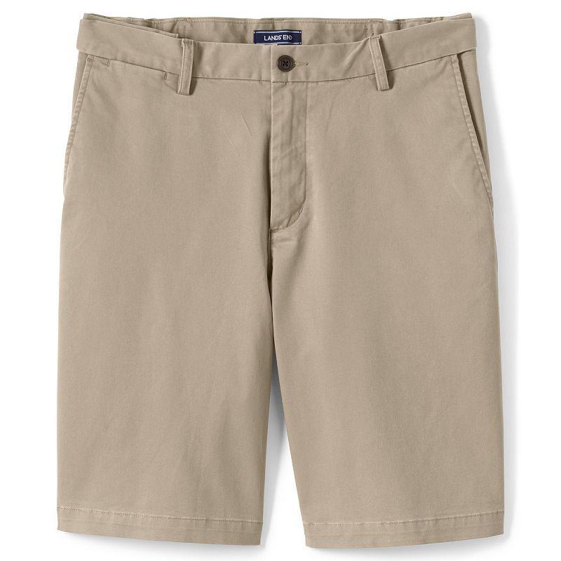 Big & Tall Lands End 11-Inch Comfort-Waist Knockabout Chino Shorts, Mens Grey Product Image