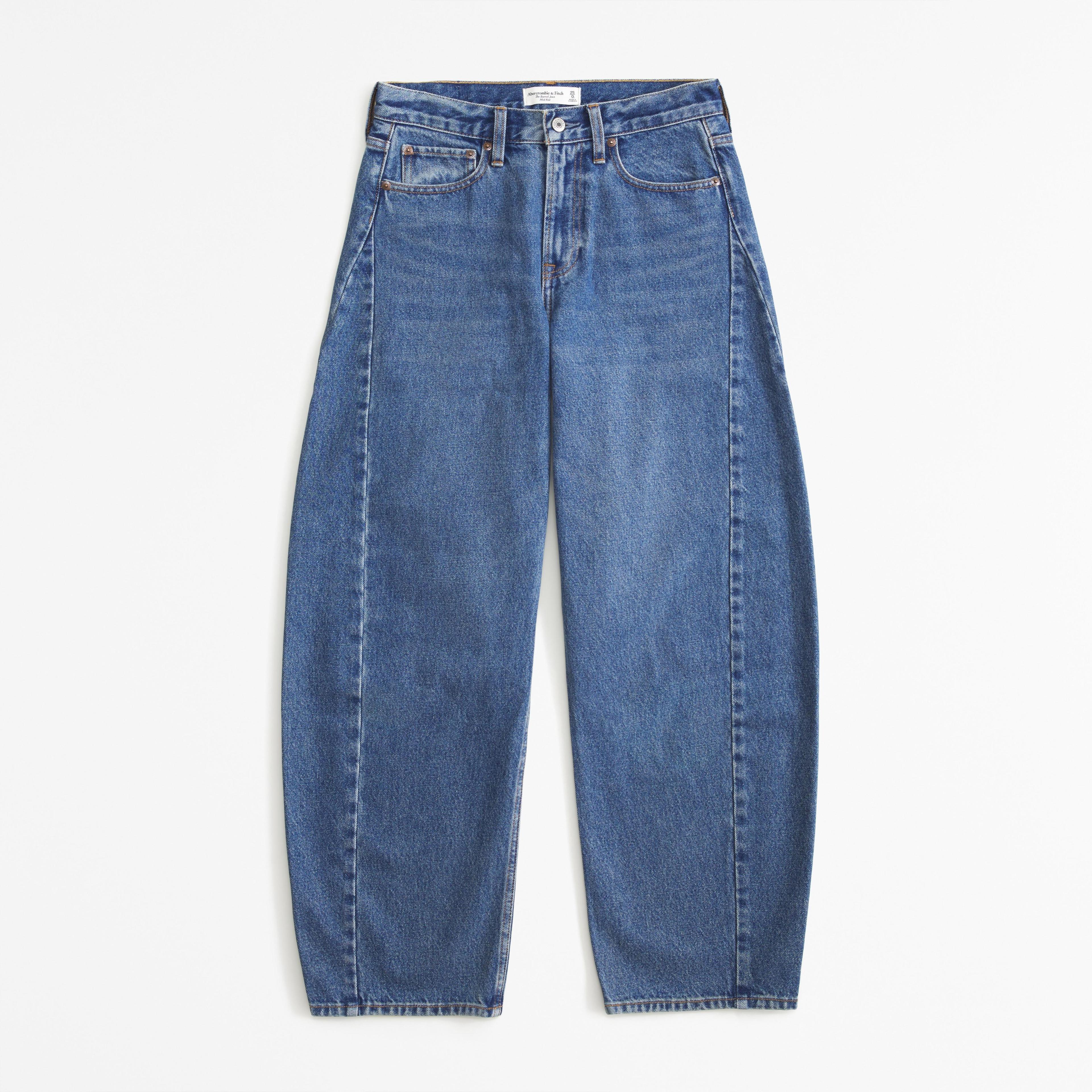 Mid Rise Barrel Jean Product Image