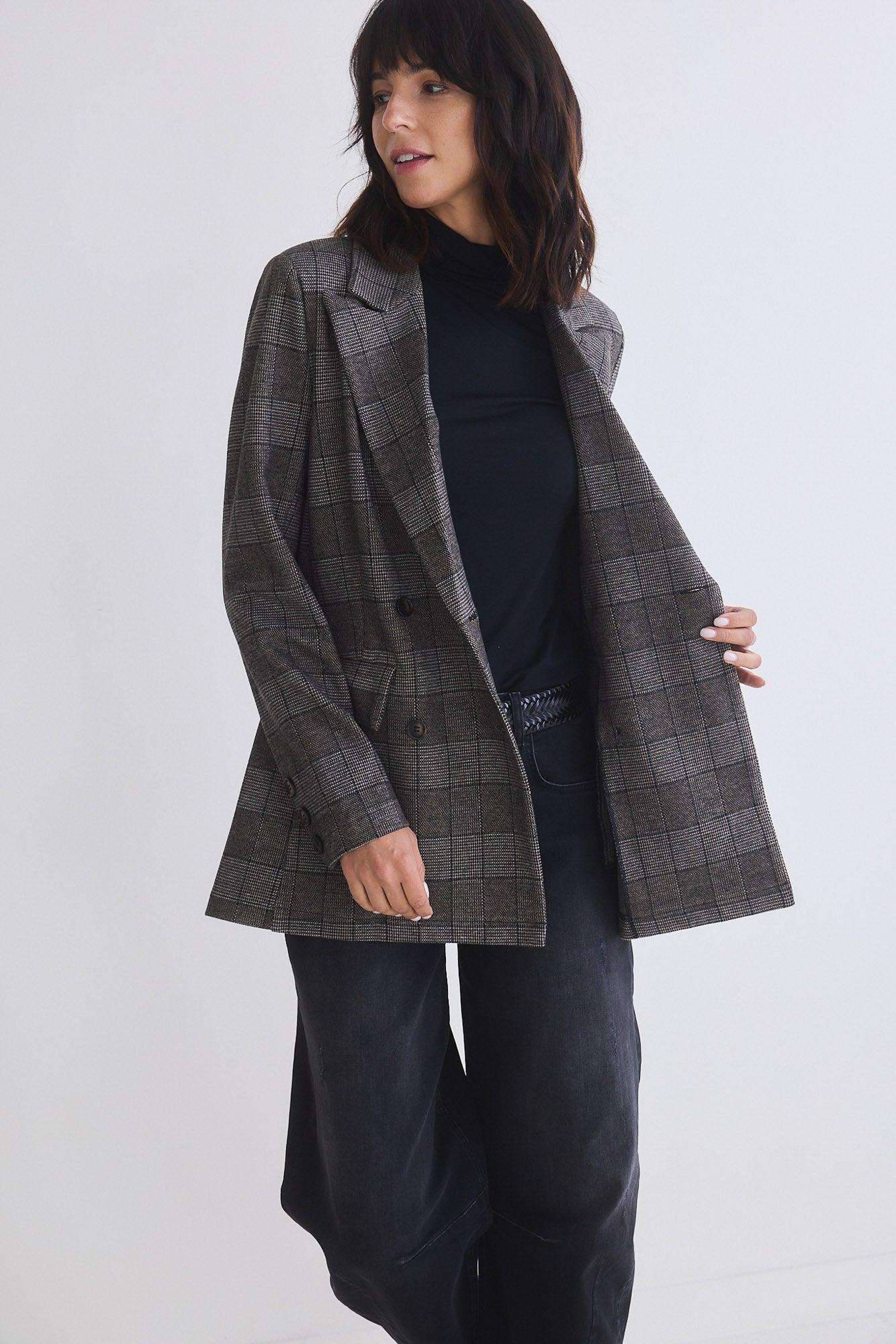 On the Clock Plaid Blazer Product Image