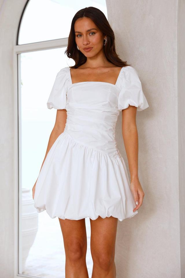 Monte Carlo Bubble Mini Dress White Product Image