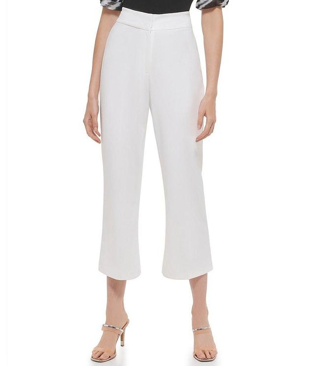 DKNY High Rise Wide Leg Capri Pants Product Image