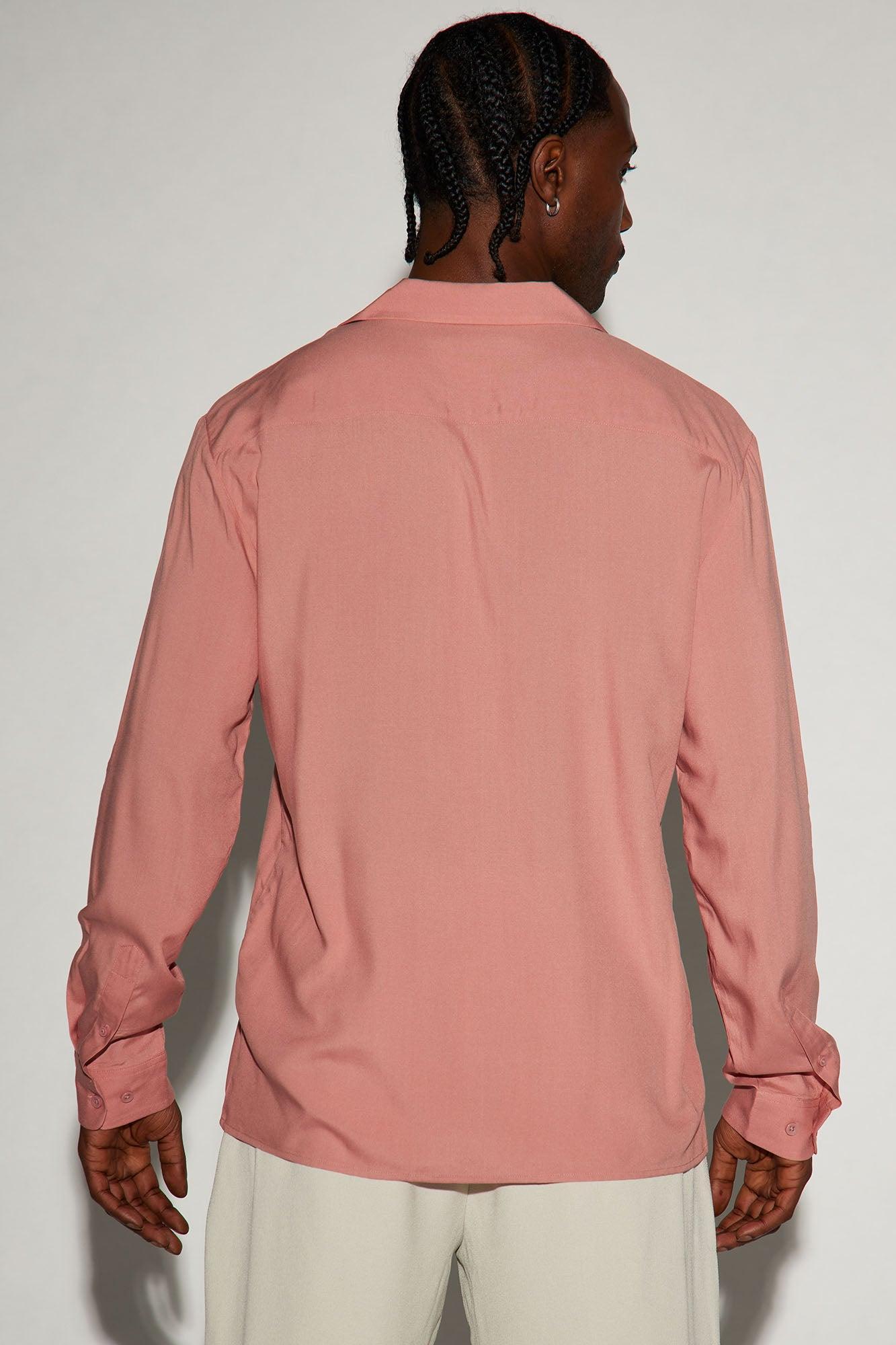 Dawson Button Up Shirt - Mauve Product Image