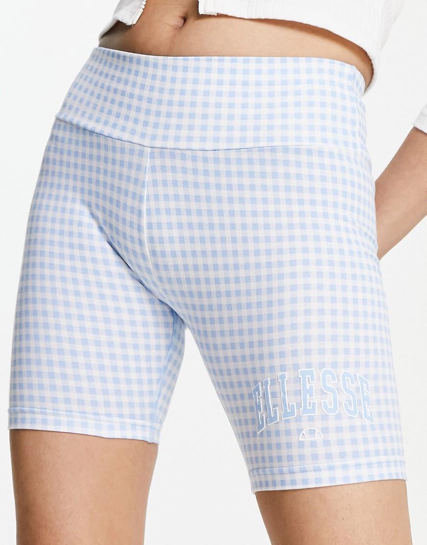 ellesse Azzolino shorts in blue gingham check Product Image