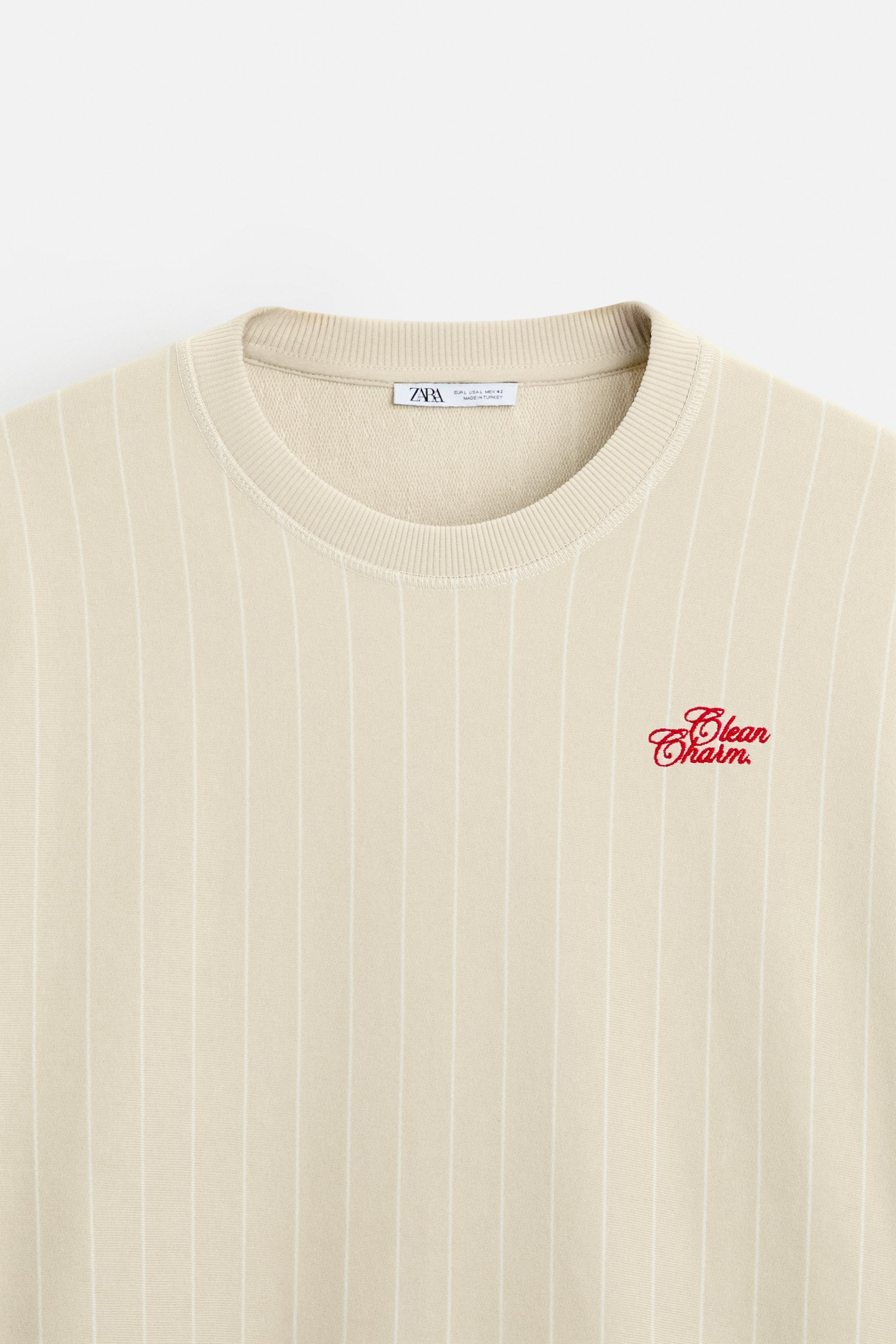 STRIPED SWEATSHIRT WITH EMBROIDERY Product Image