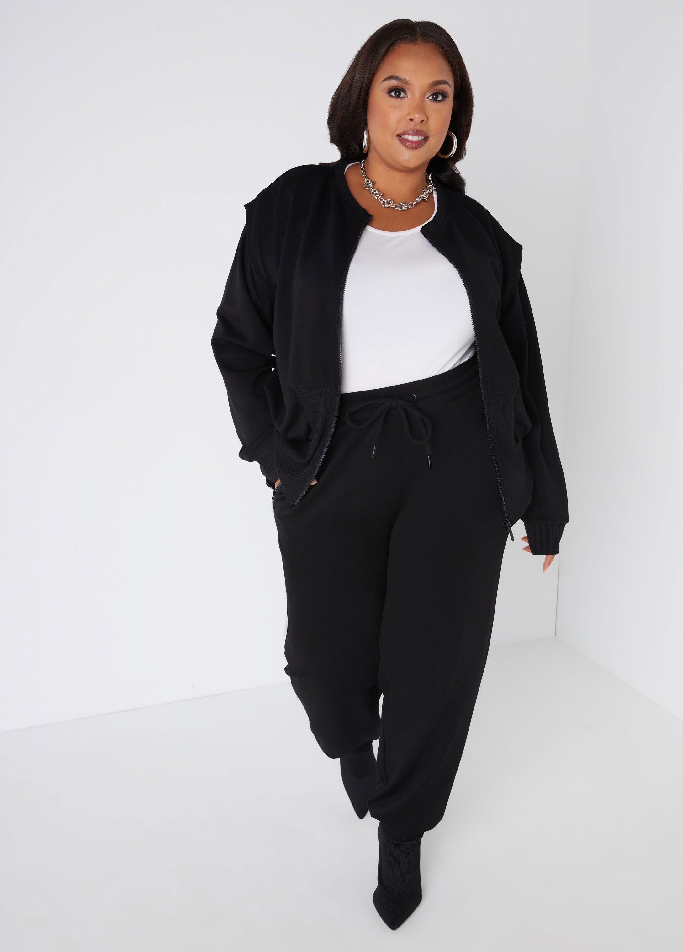 Plus Size Stretch Knit Joggers Ashley Stewart Product Image