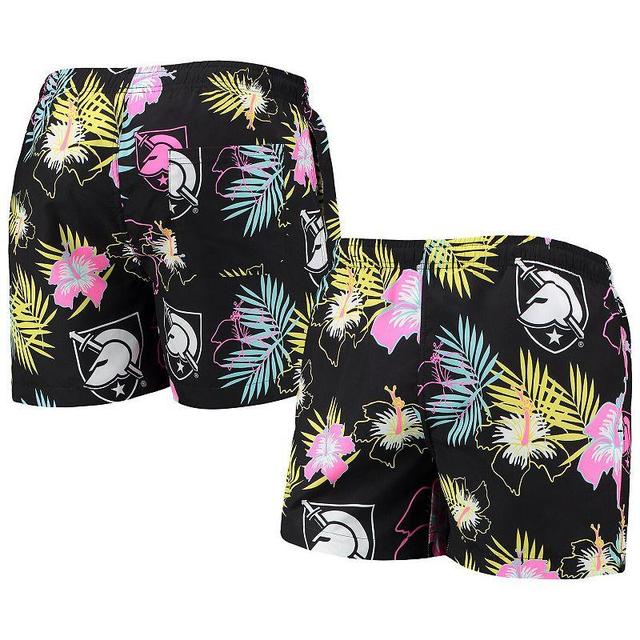 Mens FOCO Black Army Black Knights Neon Floral Swim Trunks Product Image