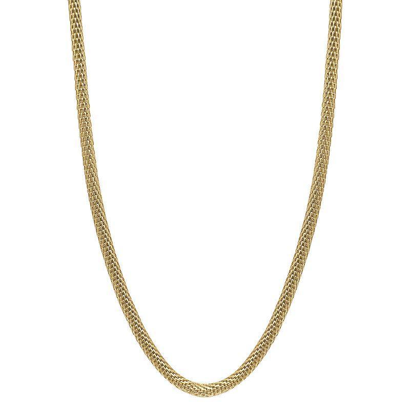 Adornia 14k Gold Plated Necklace, Mens, Yellow Product Image