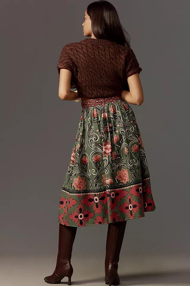 Farm Rio Arabesque Buttons Midi Skirt Product Image