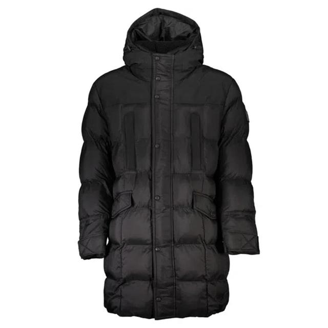 Sleek Hooded Black Polyamide Jacket Product Image