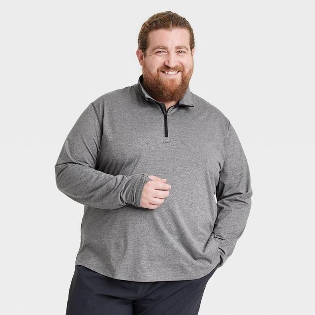 Mens Big Soft Stretch Zip Top - All In Motion Heathered 2XL Product Image