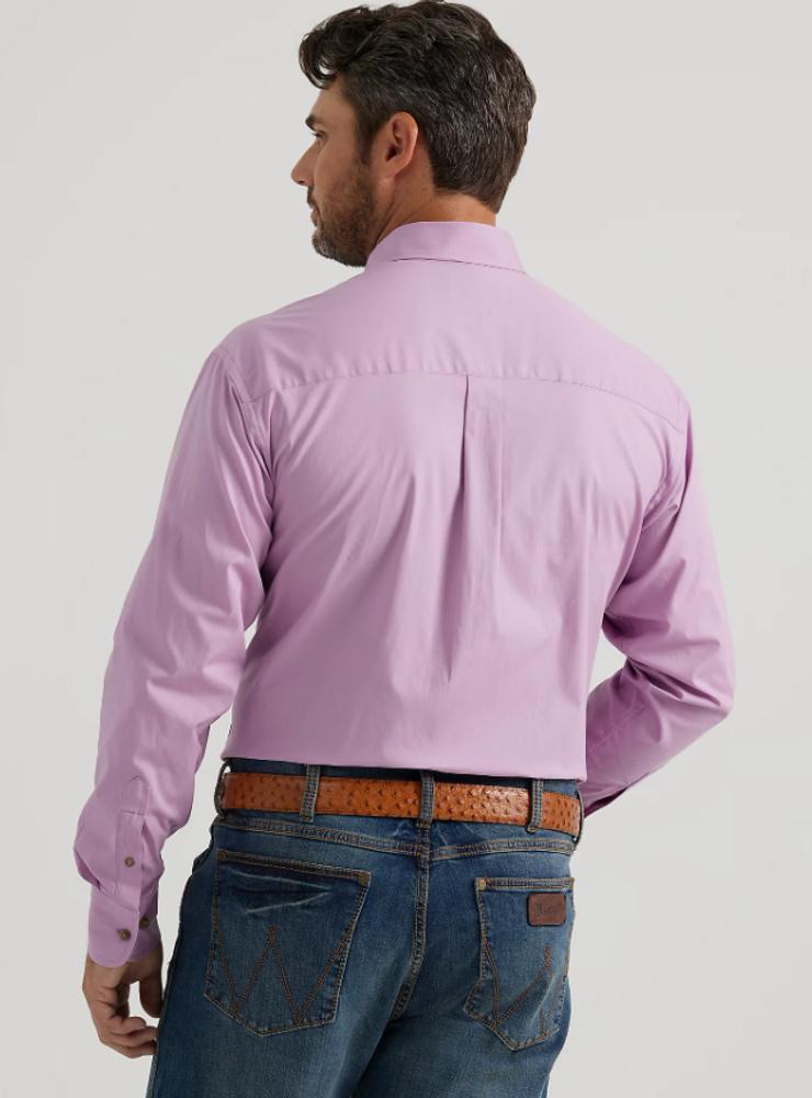 Wrangler® George Strait™ Men's L/S Purple Mist Button Shirt Product Image