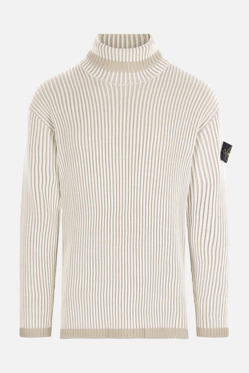 STONE ISLAND Logo Sweater In Beige Product Image