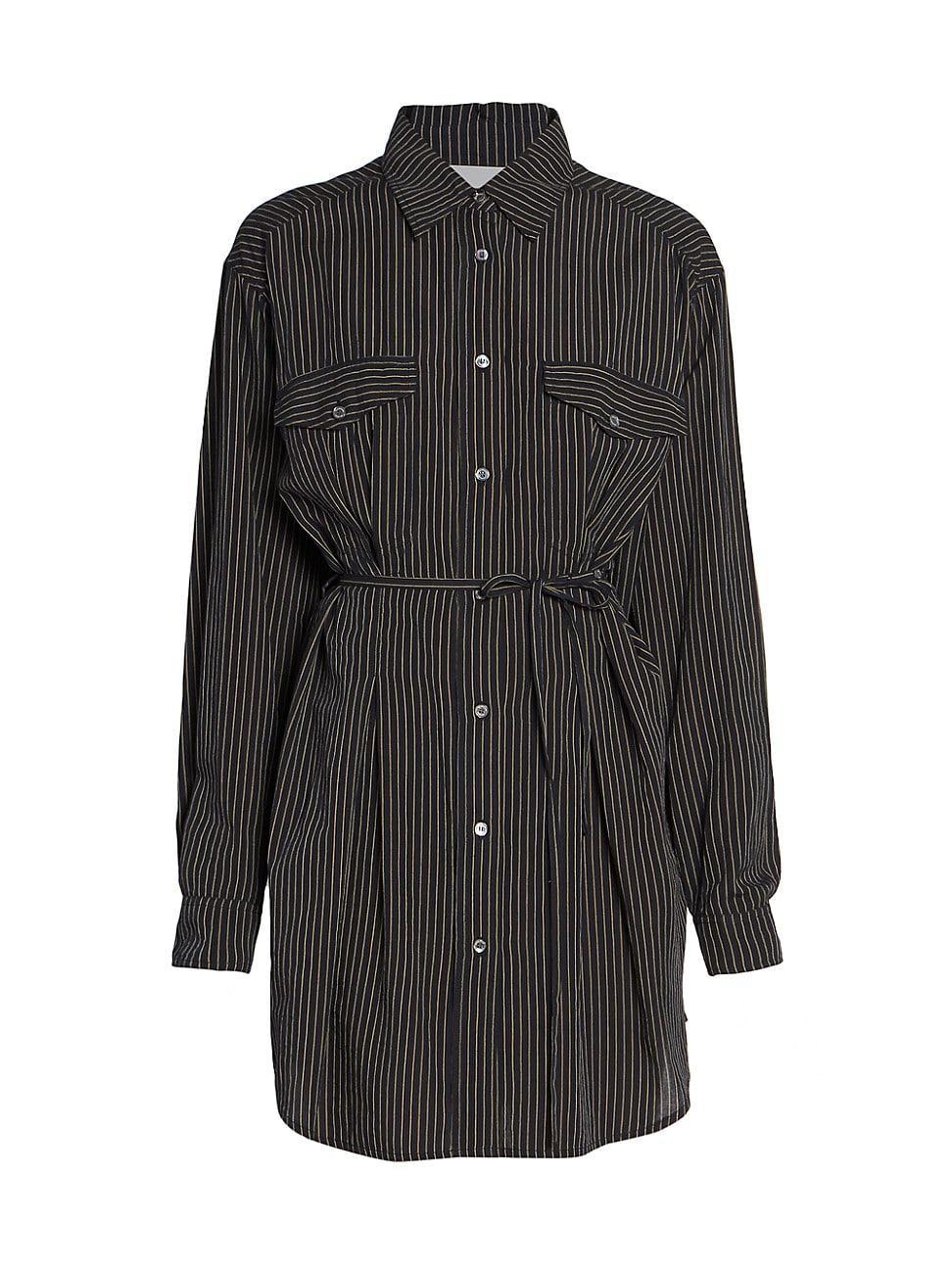 Isabel Marant toile Liliane Stripe Tie Waist Shirtdress Product Image