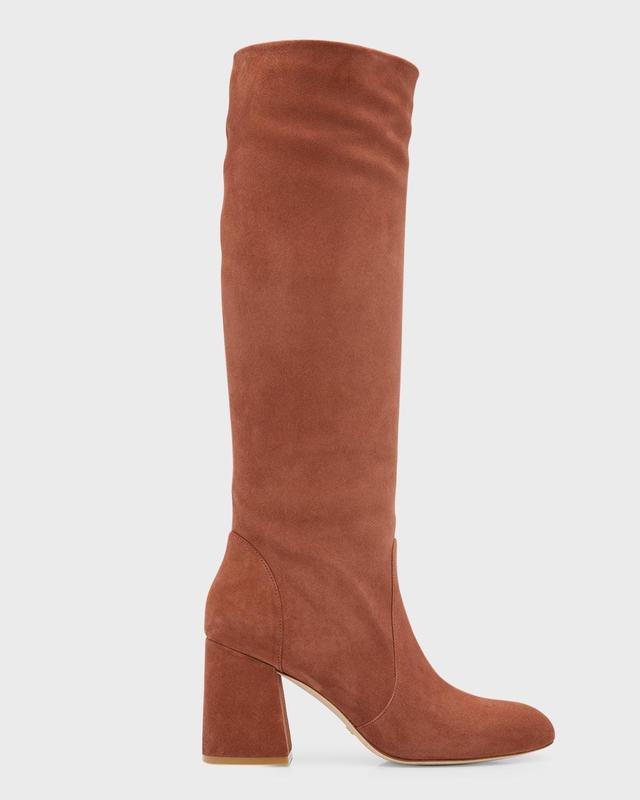 Stuart Weitzman Flare Block Heel Mid Calf Boot Product Image