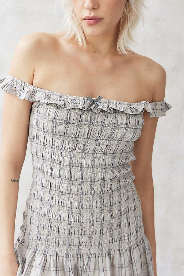 Kimchi Blue Evalina Plaid Off-The-Shoulder Mini Dress Womens at Urban Outfitters Product Image