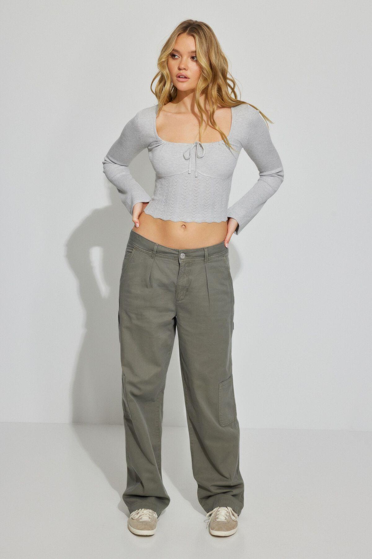 Crop Tie Front Sweater Product Image