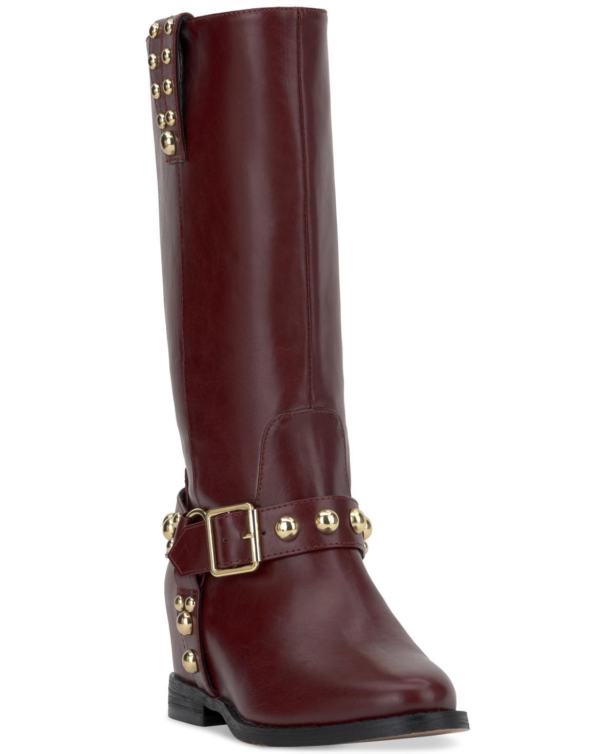 Jessica Simpson Womens Milley Studded Harness Moto Boots Product Image